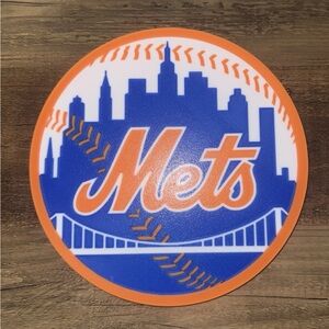 New York Mets 3D Sign Logo Wall Display Shelf Art Baseball NY Soto Lindor Gift